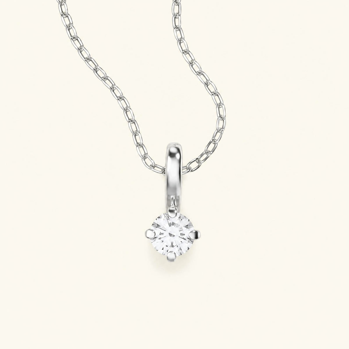 Diamond necklace in 18K white gold