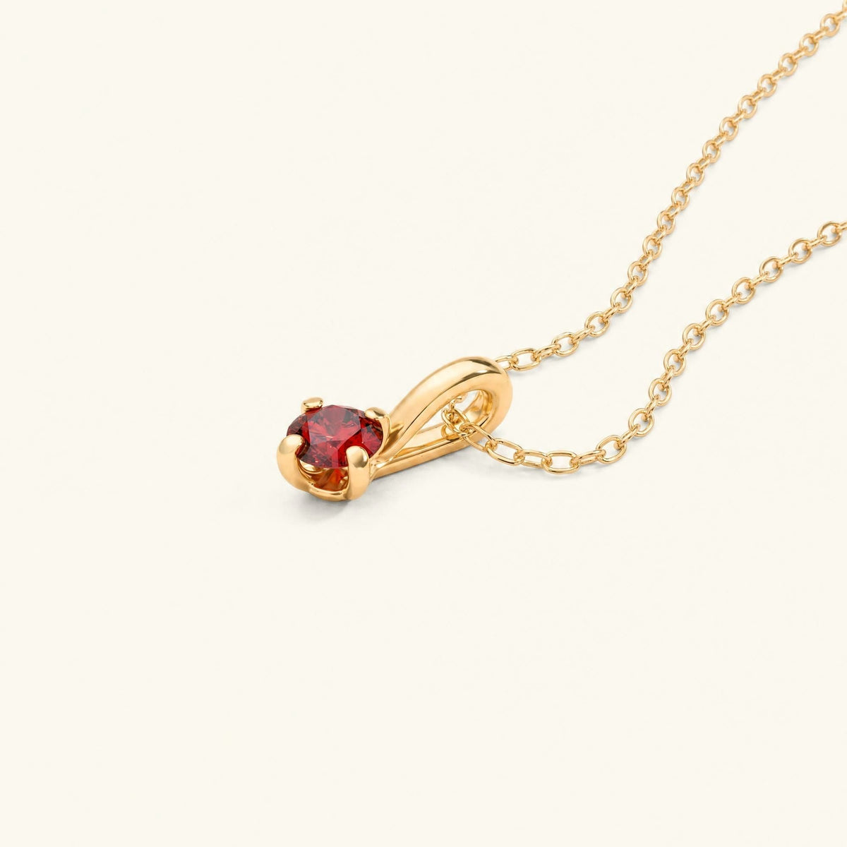 Saral Ruby solitaire necklace