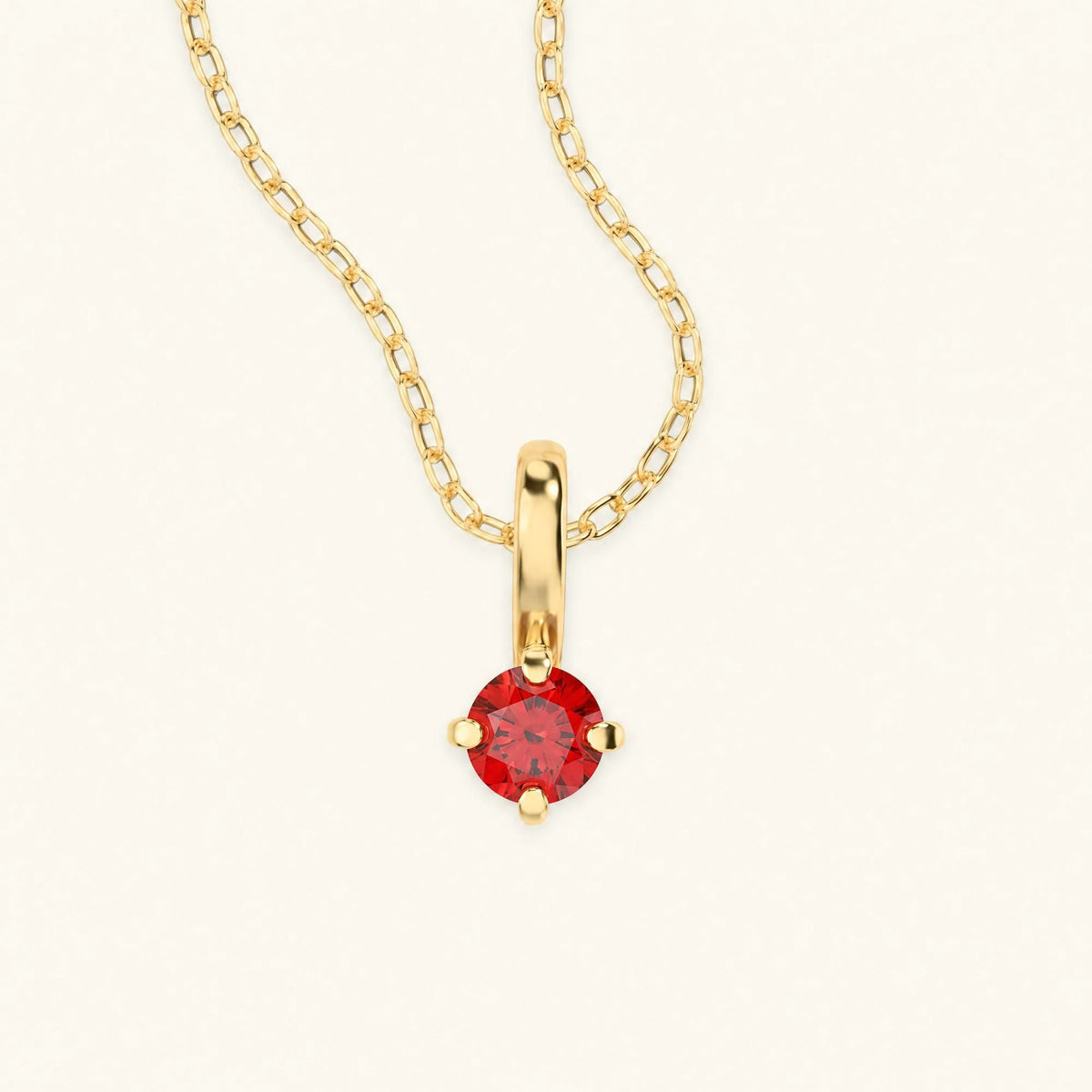 Ruby necklace in 18K yellow gold