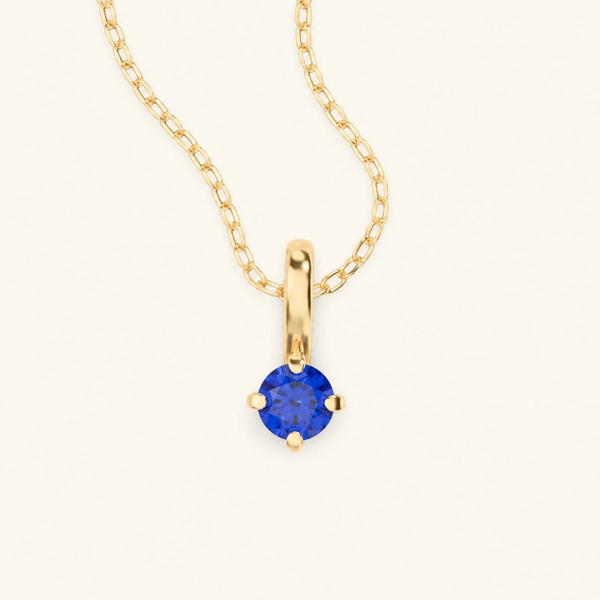 Sapphire necklace in 18K yellow gold