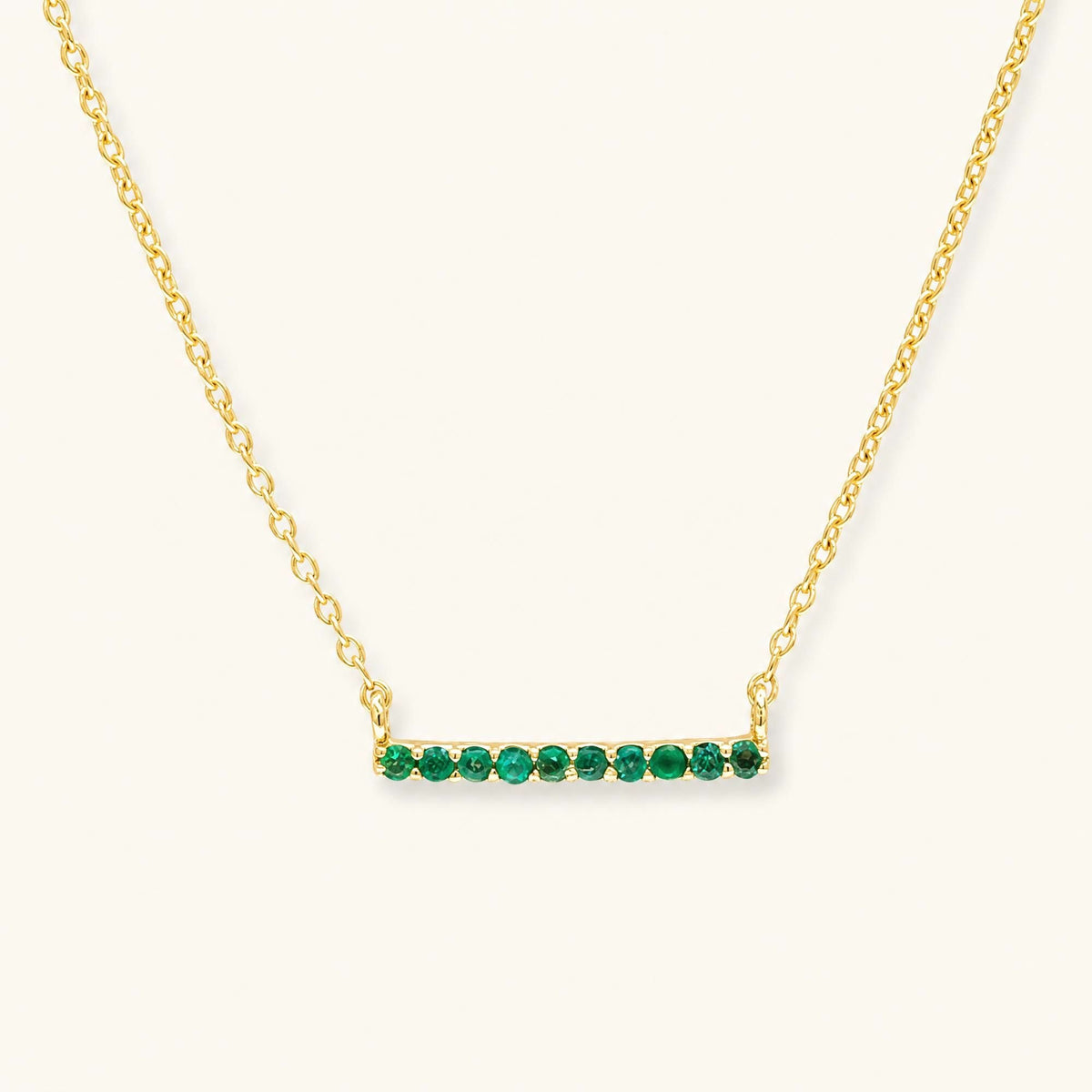 Ujala emerald bar necklace