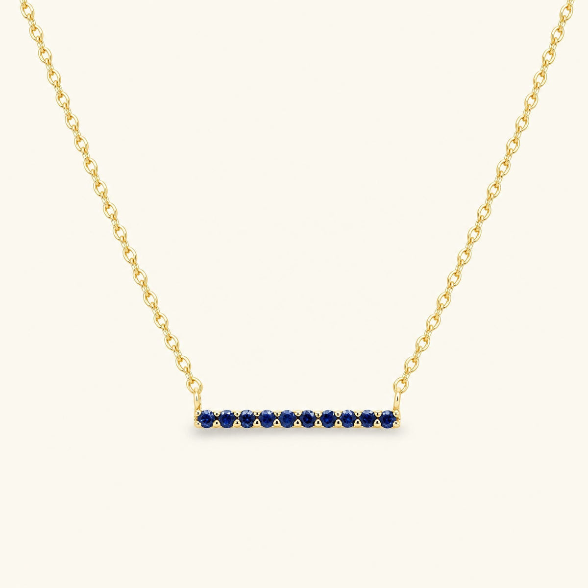 Ujala bar necklace Sapphire - yellow gold