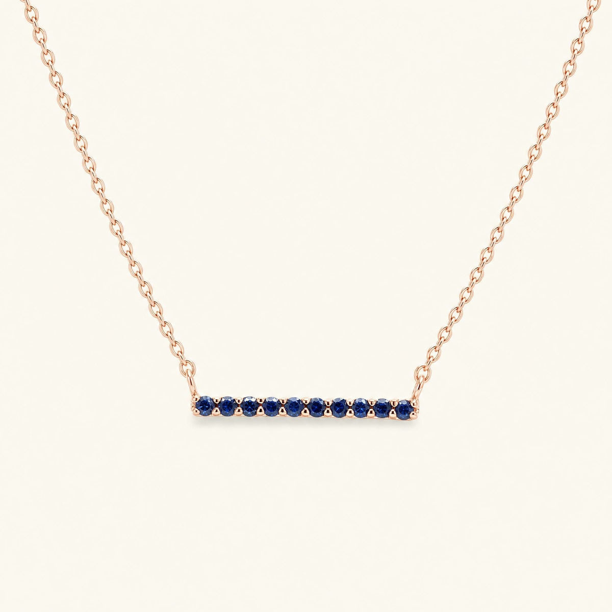 Ujala bar necklace Sapphire - white gold