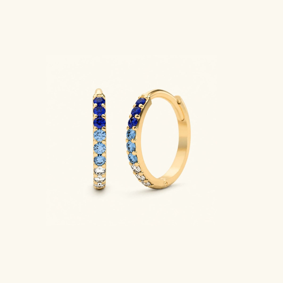 Jyoti Horizon Sapphire hoops - yellow gold