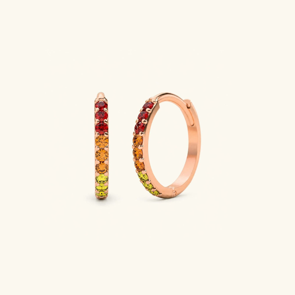 Jyoti Sunset Sapphire hoops - rose gold