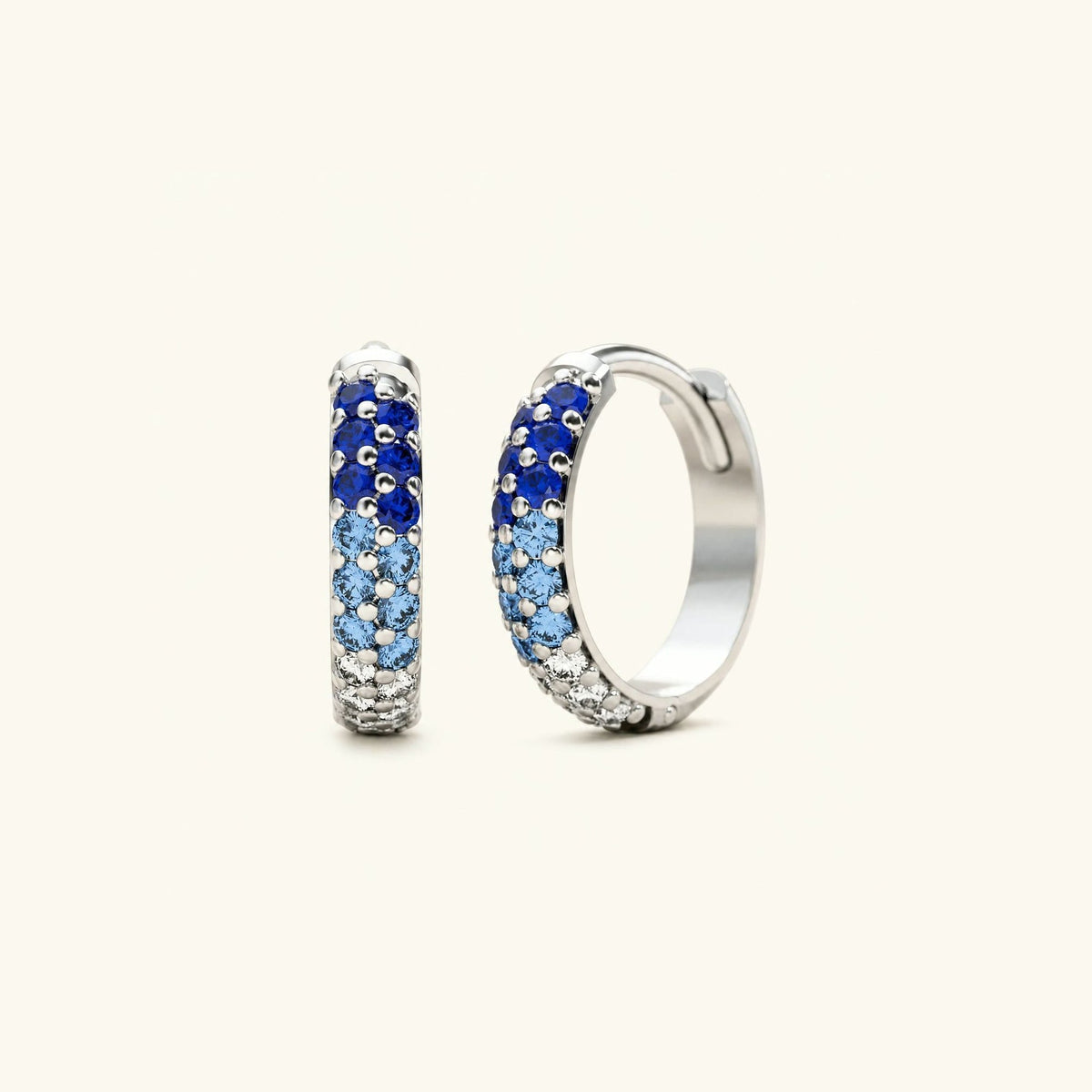 Lavani Horizon Sapphire hoops - white gold