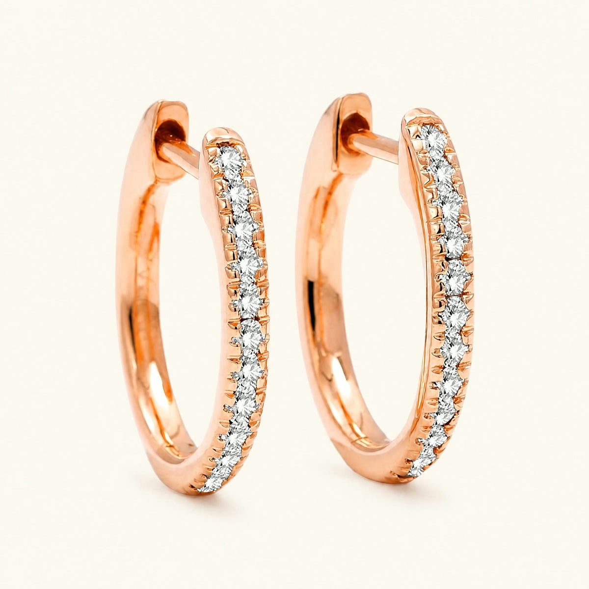 Ujala hoops diamond - rose gold
