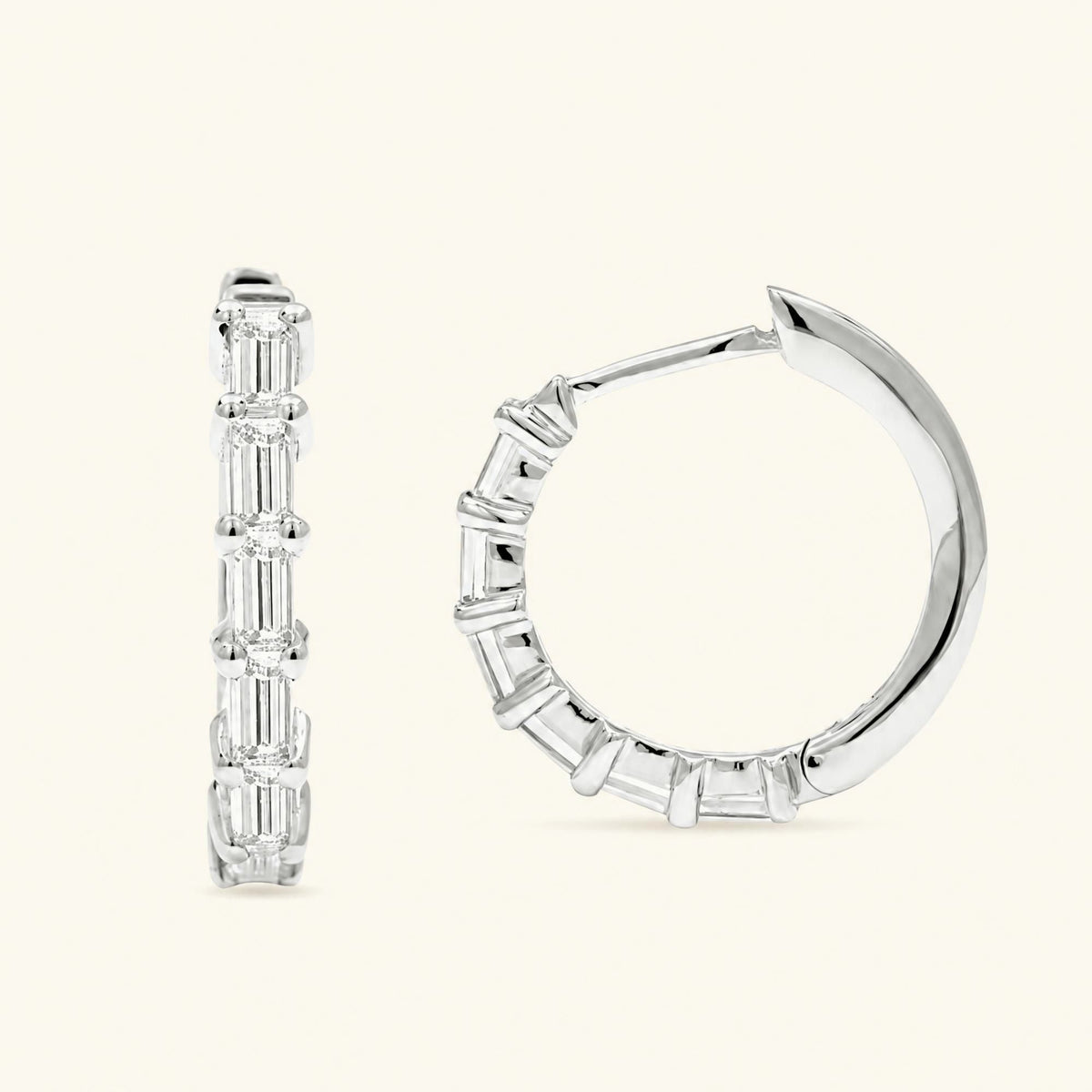 Yatra hoops diamond - white gold