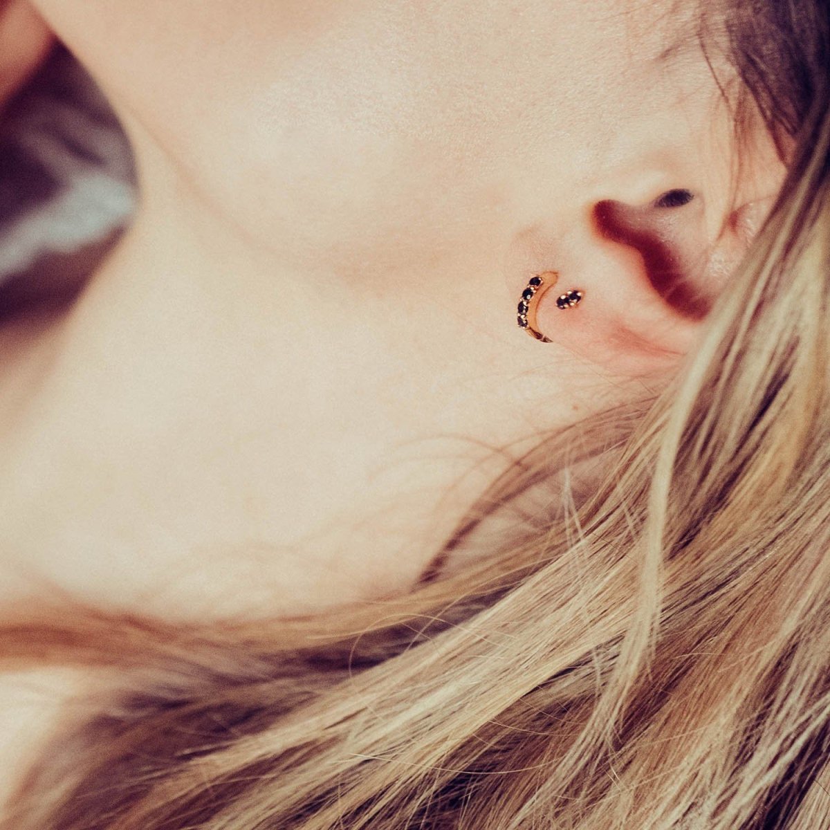 Black diamond earrings