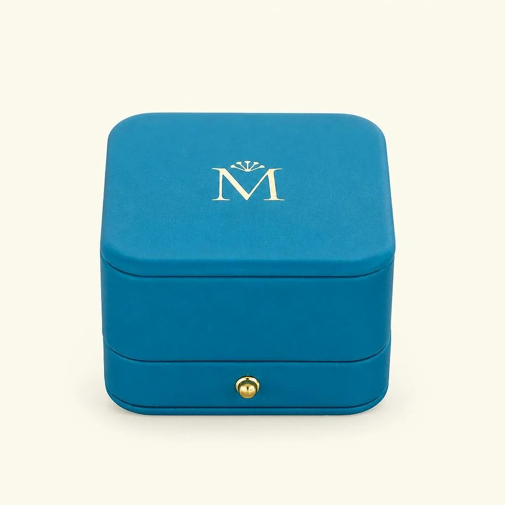 Elegant peacock blue Mayuri jewellery box