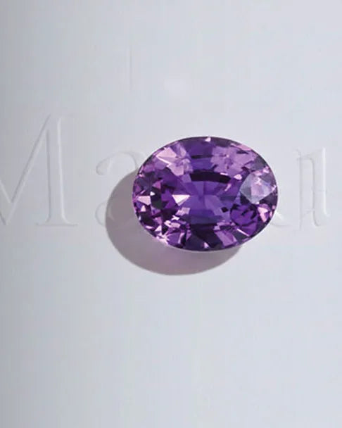 Oval-cut purple amethyst, the birthstone of February in fine jewellery