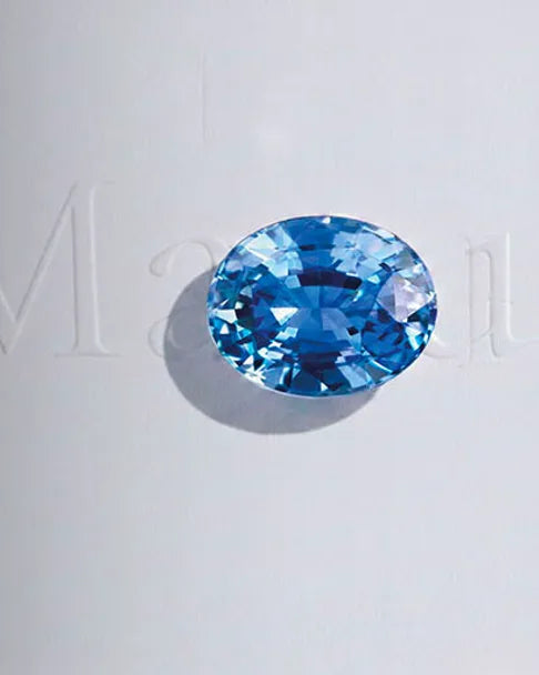 Oval-cut blue sapphire, the precious September birthstone in fine jewellery