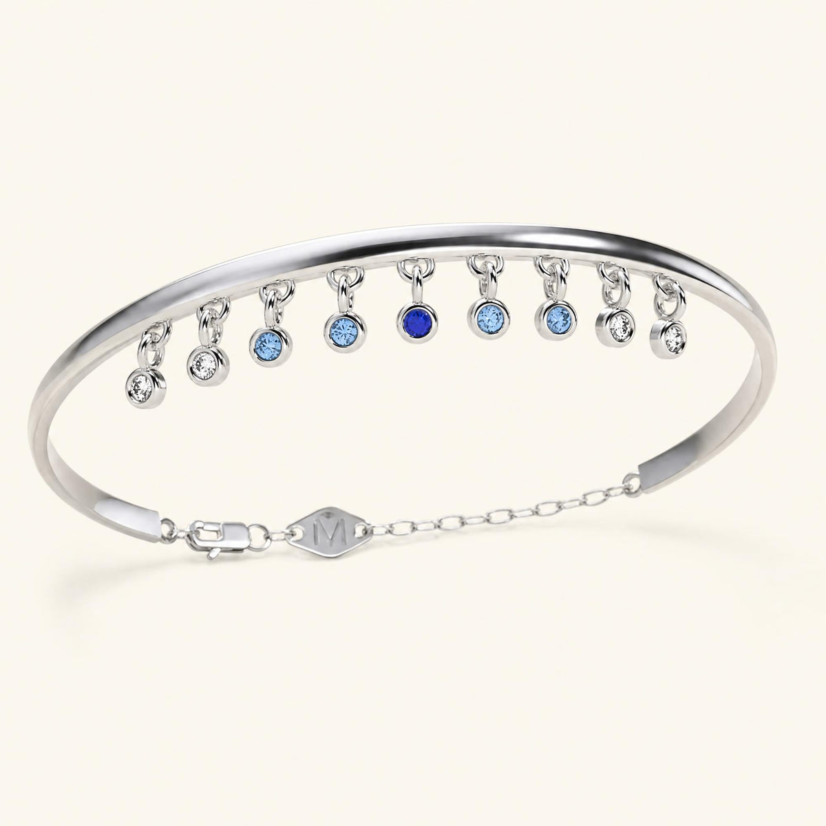 Jonc Megha saphir horizon or blanc 