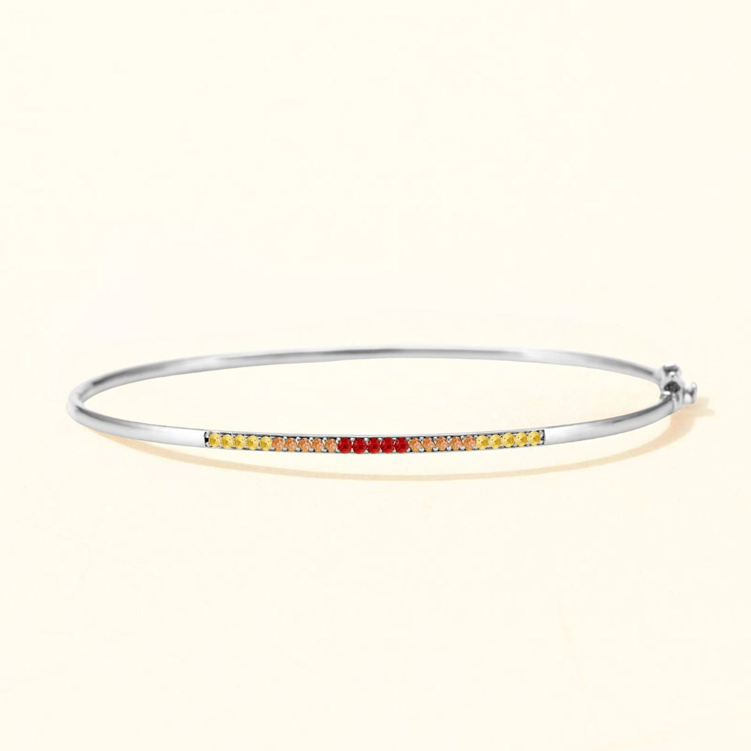 Tarang sapphire sunset bangle 18 carat white gold