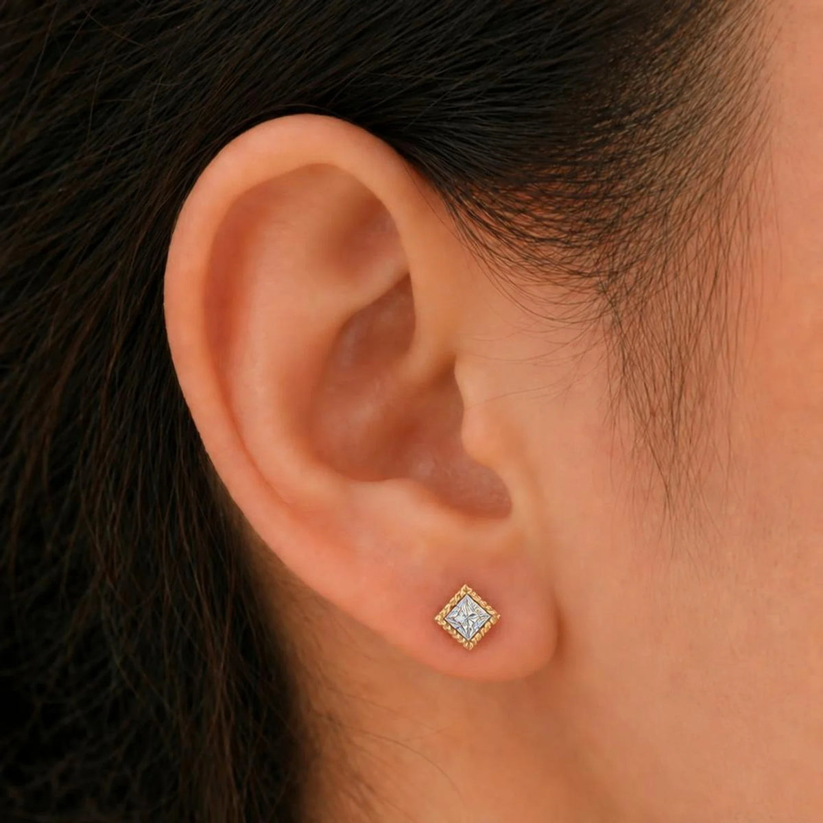 Indrani diamond earrings worn