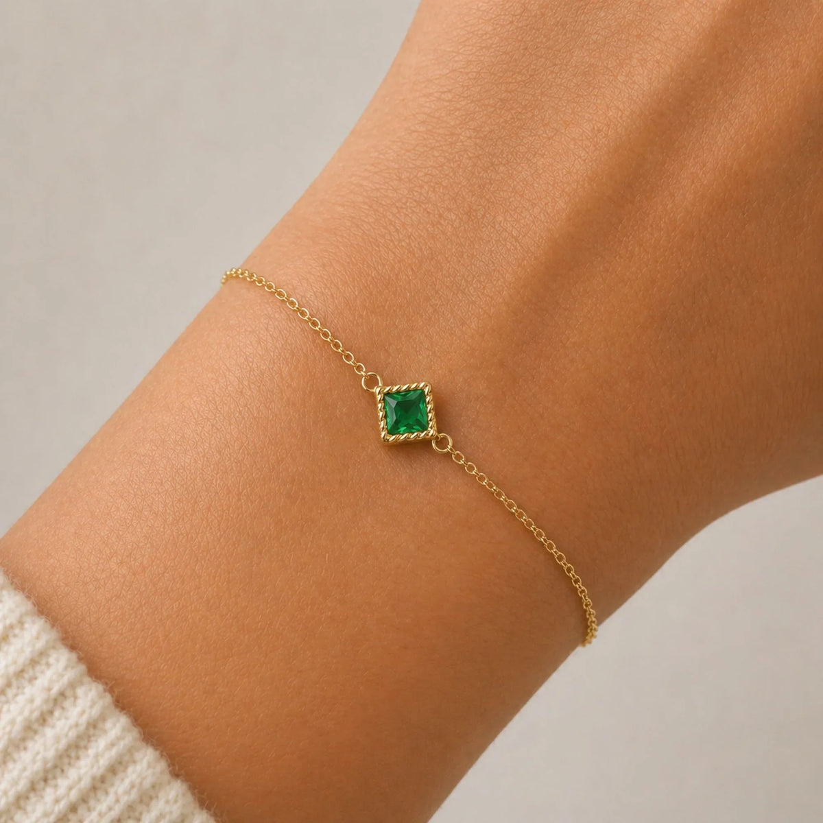Indrani emerald bracelet worn