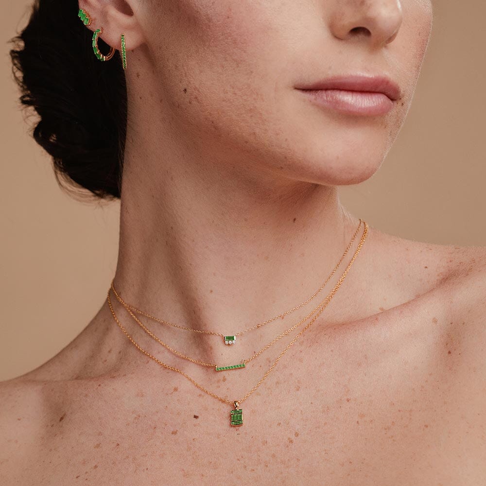 fine emerald necklace set