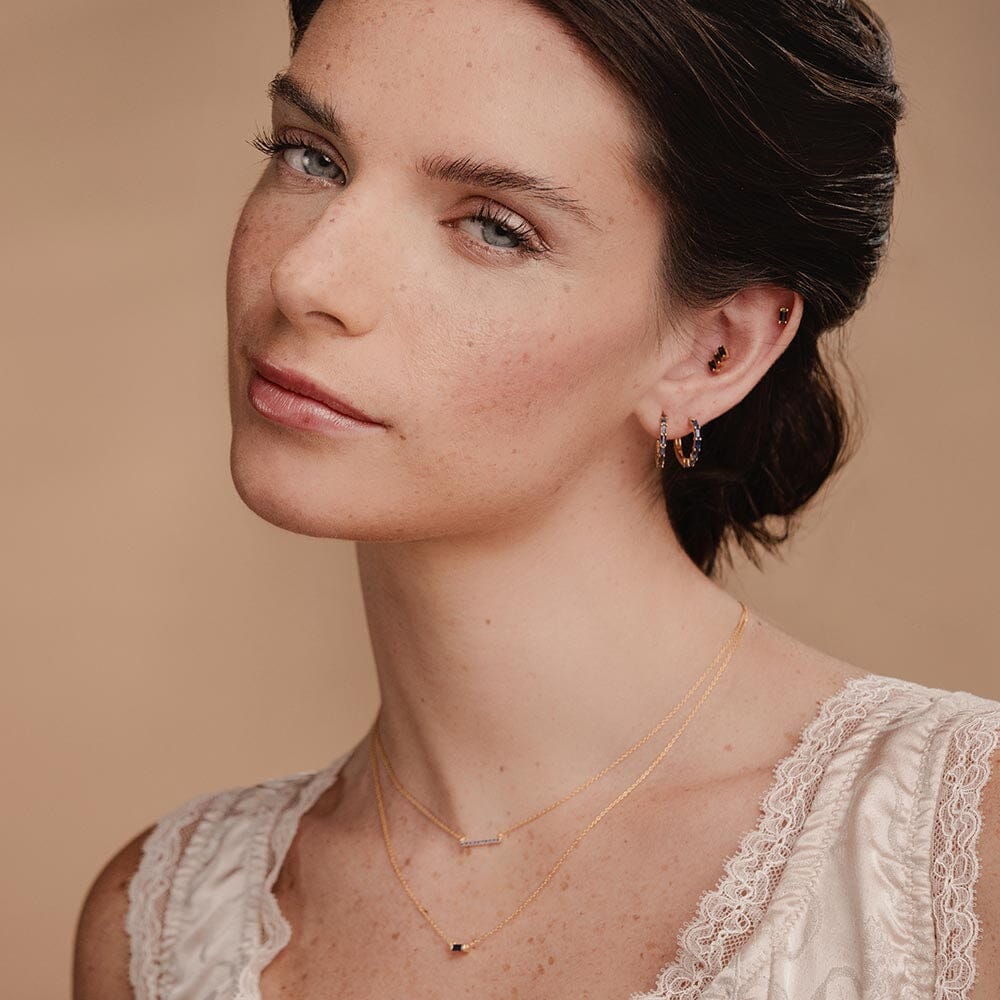 baguette sapphire jewelry set