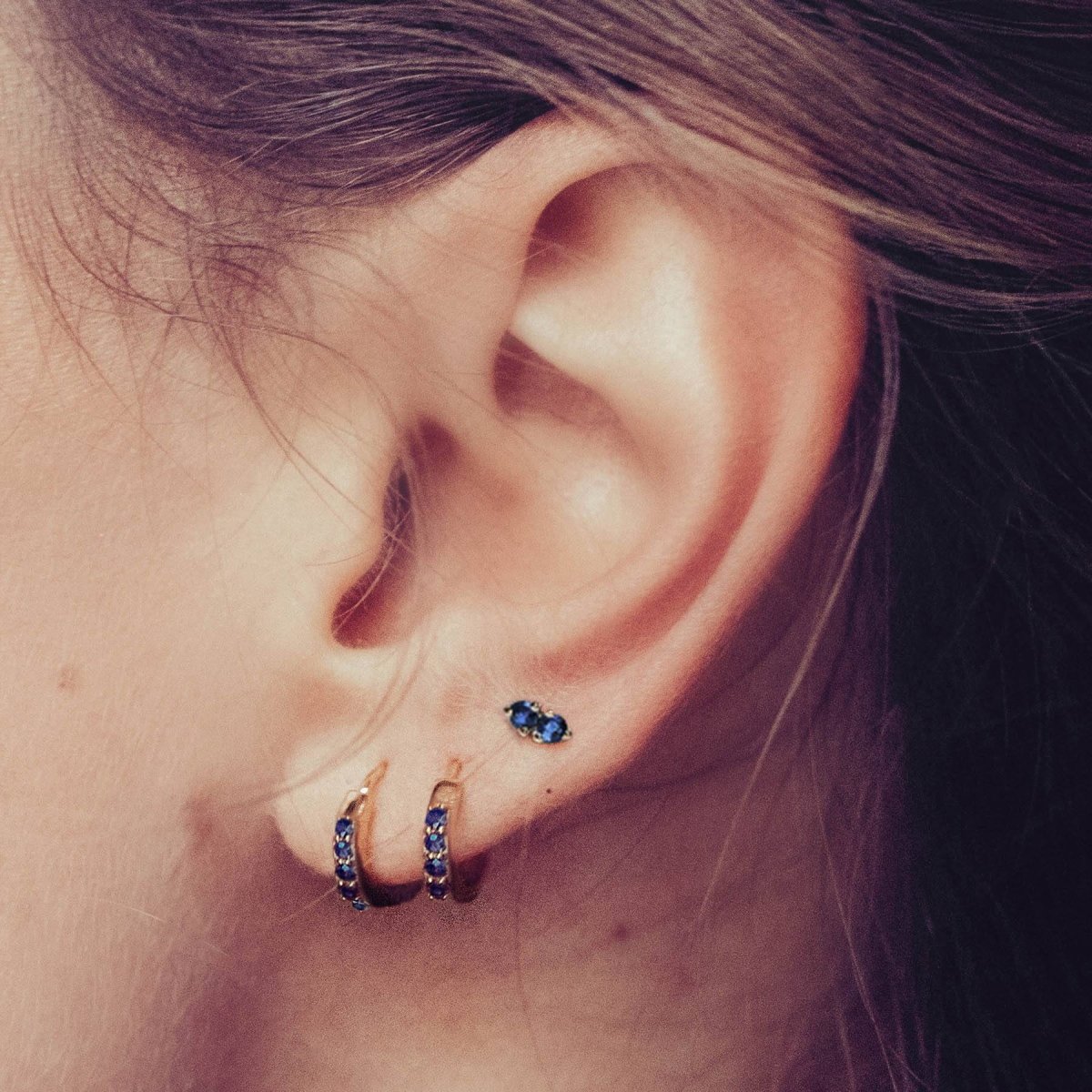 Small sapphire earrings